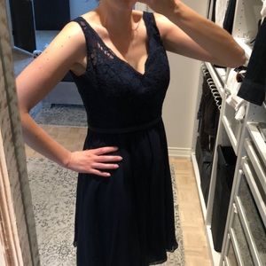 Mori Lee navy blue bridesmaid/wedding guest dress. Dress size 16.